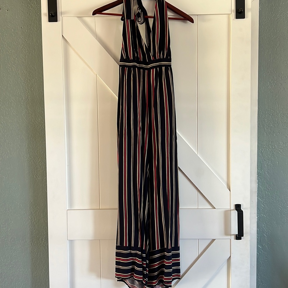 Medium stripped romper